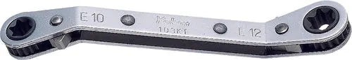 Reversible Ratcheting Ring Wrench TORX® E10xE12 - Length 128mm