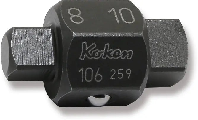 4-Point/6-Point Male Drain Plug Key Bits 8S x 10S Square x Square Length 32mm