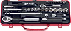 1/4 Sq. Dr. 28 Piece Metric 6-Point Socket Set 4-21mm