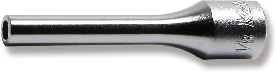 1/4 Sq. Dr. Socket 1/8 12 point Length 50mm