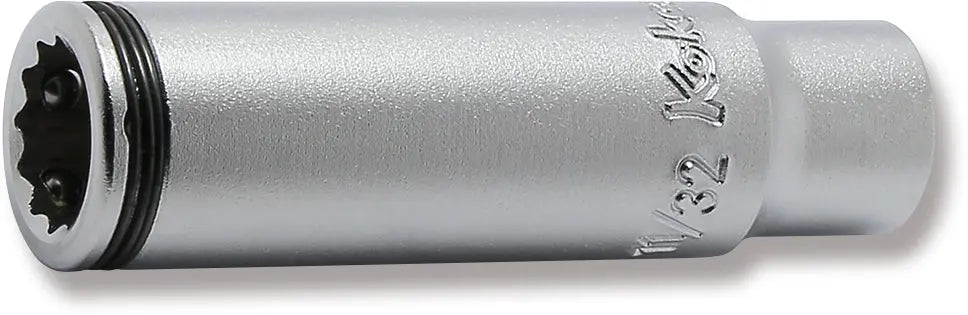 1/4" Sq. Drive 12-Point SAE Deep Nut Grip Socket in 11/32