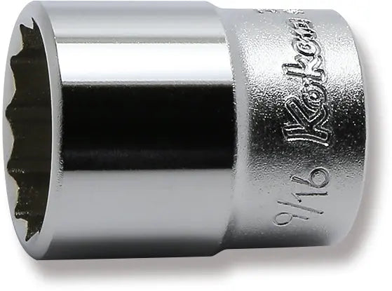 1/4 Sq. Dr. Socket 9/16 12 point Length 24mm