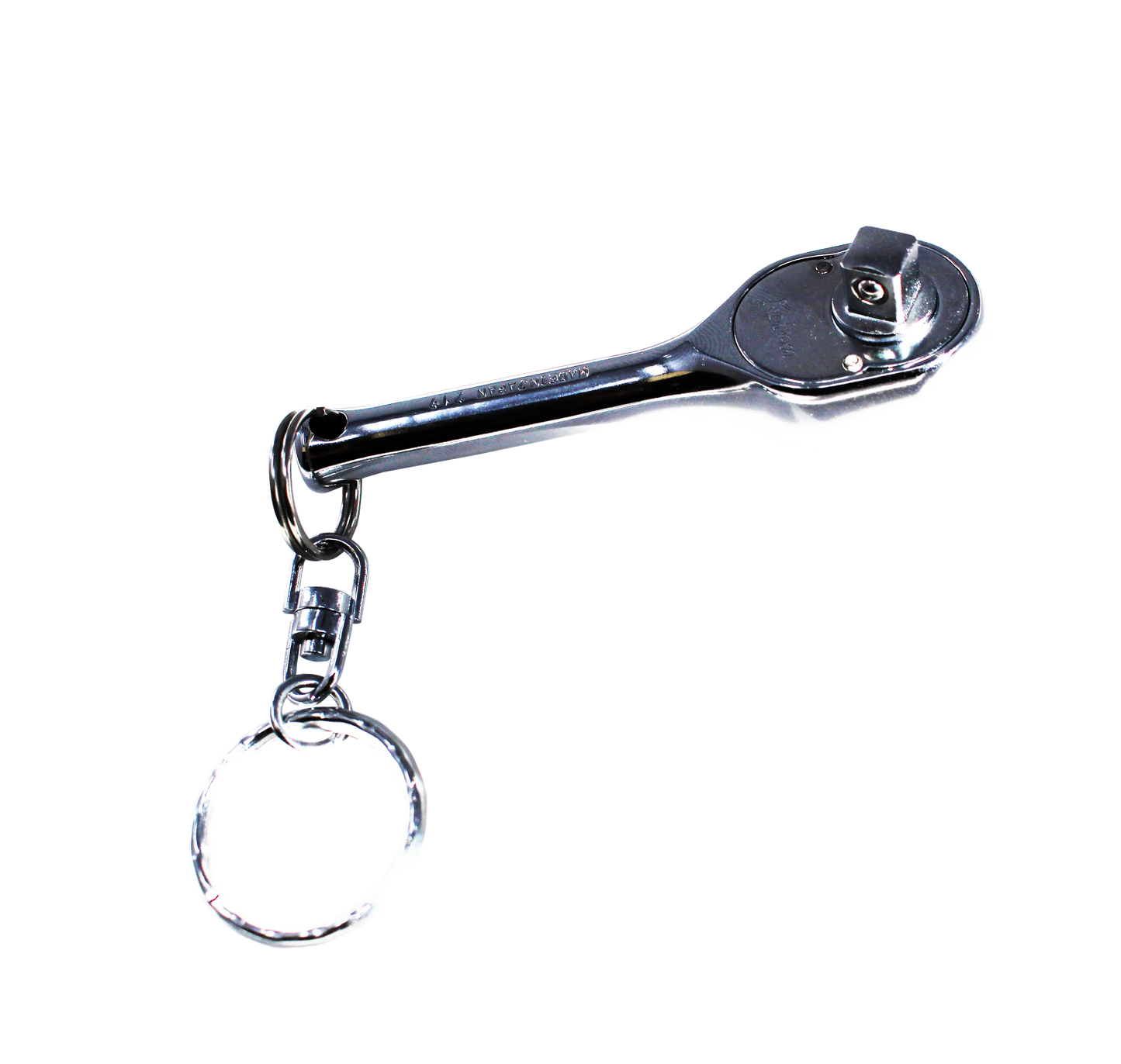 1/4 Sq. Dr. Ratchet Handle 20 teeth Short Length 75mm Key Ring