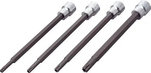 3/8 Sq. Dr. 4 Piece Tamper-Resistant TORX® Bit Socket 1 T27H-T50H