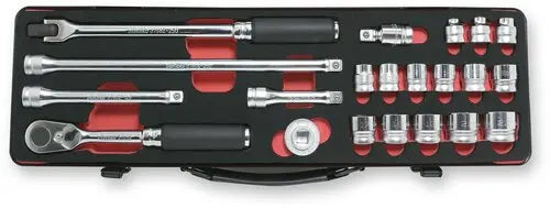 3/8 Sq. Dr. 21 Piece Z-Series 6-Point Metric Socket Set 7-22mm