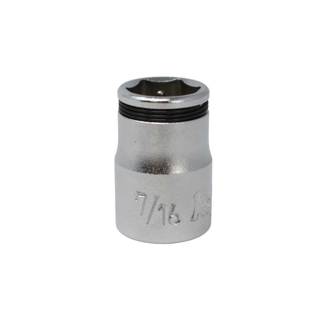 3/8 Sq. Dr. SAE Nut Grip Chrome Socket in 7/16