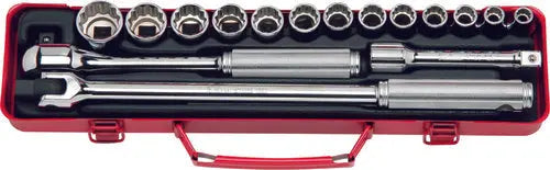 1/2 Sq. Dr. 17 Piece 12-Point SAE Socket Set 3/8-1"