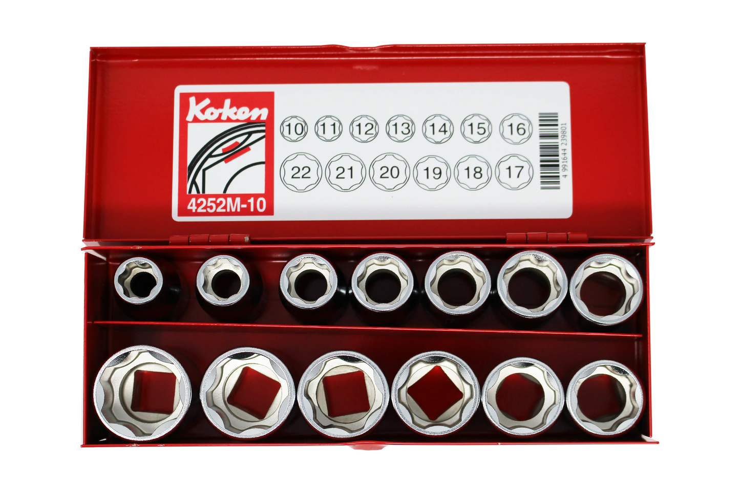 1/2 Sq. Dr. 13 Piece Surface Drive 6-Point Metric Socket Set 10-22mm