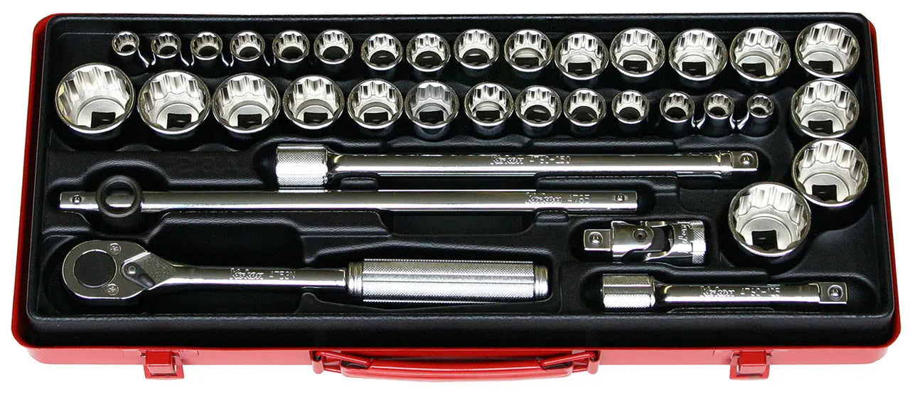 1/2 Sq. Dr. Socket Set 12 point 38 pieces