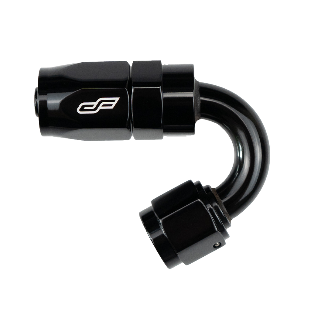 -06 AN 150 Degree Female Aluminum Hose End Fitting