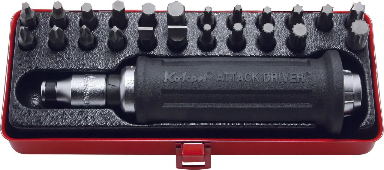 1/2 Sq. Dr. Attack Driver Set Rubber Grip 25 pieces