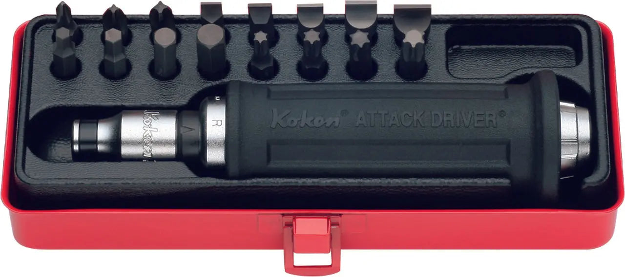 1/2 Sq. Dr. Attack Driver Set Rubber Grip 18 pieces