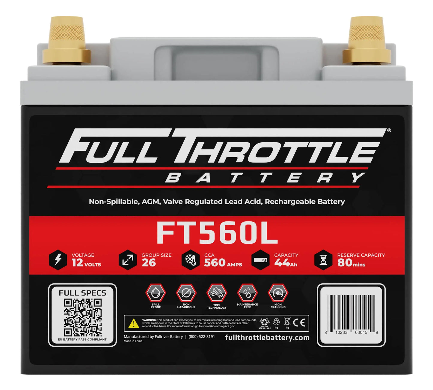 Full Throttle FT560L AGM battery