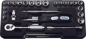 1/4 Sq. Dr. Socket Set 6 point Plastic Case 25 pieces