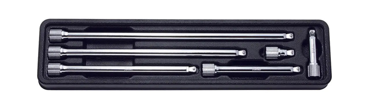 1/4 Sq. Dr. Wobble-Fix Extension Bar Set 28-250mm ABS Tray 6 pieces