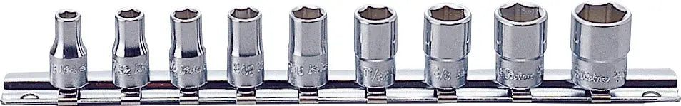 1/4 Sq. Dr. Socket Set 3/16-1/2 6 point 9 pieces