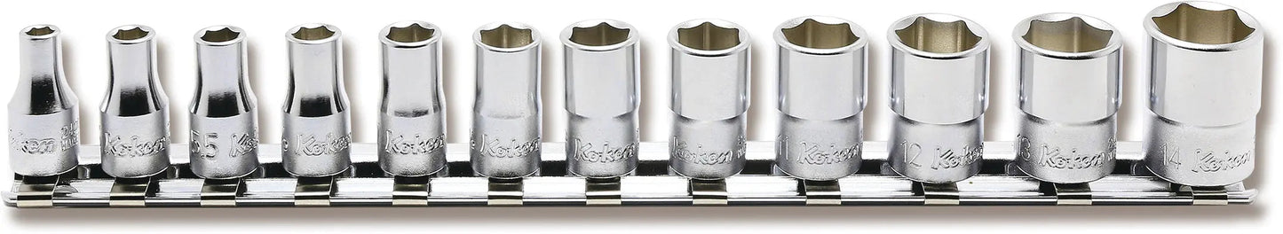1/4 Sq. Dr. Socket Set 4-14mm 6 point 12 pieces