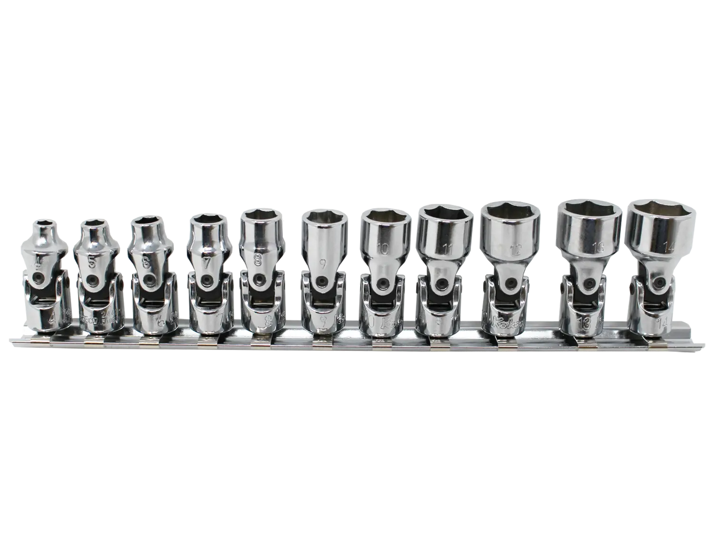 1/4" Sq. Dr. Universal 6-Point Metric Chrome Socket Set - 11 Pieces