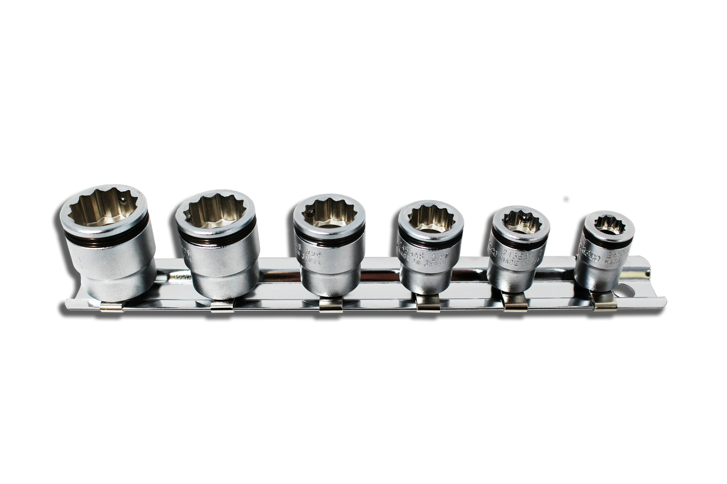1/4 Sq. Dr. Socket Set 1/4-9/16 Nut Grip, 12 point 6 pieces