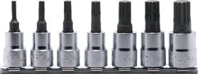 3/8 Sq. Dr. Bit Socket Set XZN M4-M14 Triple Square 200mm 7 pieces