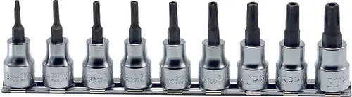 3/8 Sq. Dr. 9 Piece Tamper-Resistant TORXplus® Bit Socket Set 10IPR-50IPR