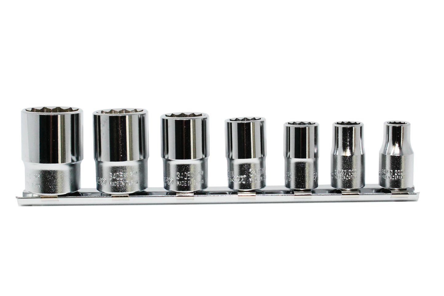 3/8 Sq. Dr. Socket Set Whitworth 1/8-1/2 12 point 200mm 7 pieces