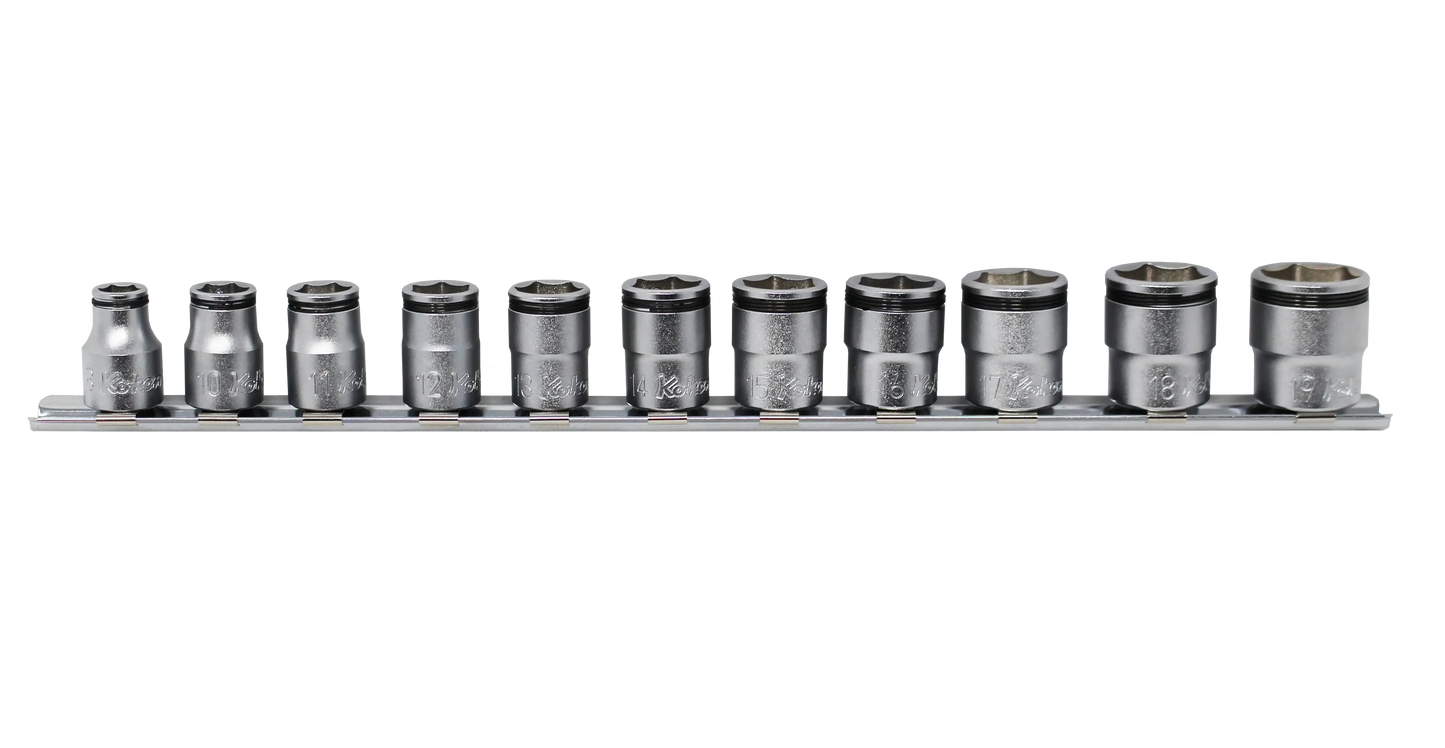 3/8 Sq Dr NUT GRIP® Socket Set 8mm-19mm - 11 piece - RS3450M/11