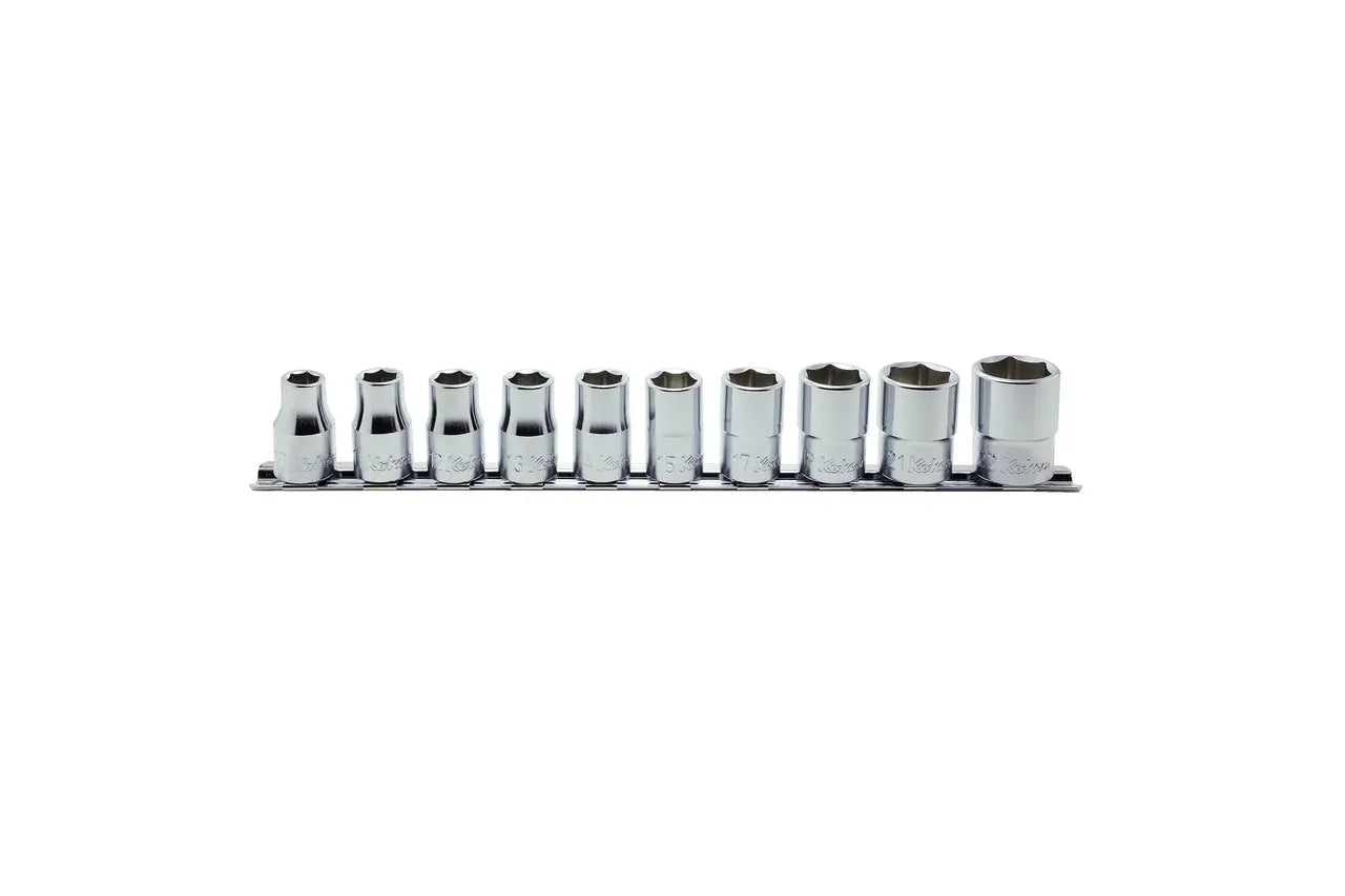 1/2 Sq. Dr. Socket Set 10-22mm 6 point 300mm 10 pieces
