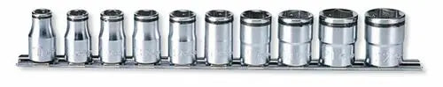 1/2 Sq. Dr. Socket Set 10-22mm Nut Grip 300mm 10 pieces