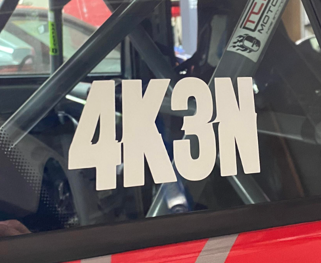 Ken Block 43 "4K3N" Memorial Sticker (4.5" Wide)
