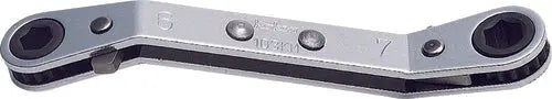 Ratcheting Ring Wrench 7x8mm 6 point Length 108mm Reversible