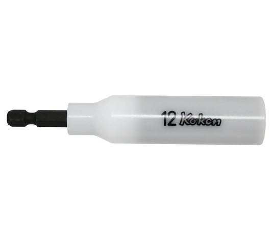 1/4 Hex Dr. Nut Setter with Plastic Protector 12mm 6 point Length 100mm Slide Magnet Turnable POM cover