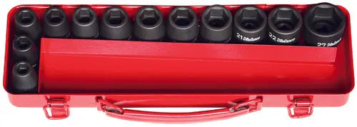 1/2 Sq. Dr. 12 Piece Impact 6 point Socket Set 10-27mm