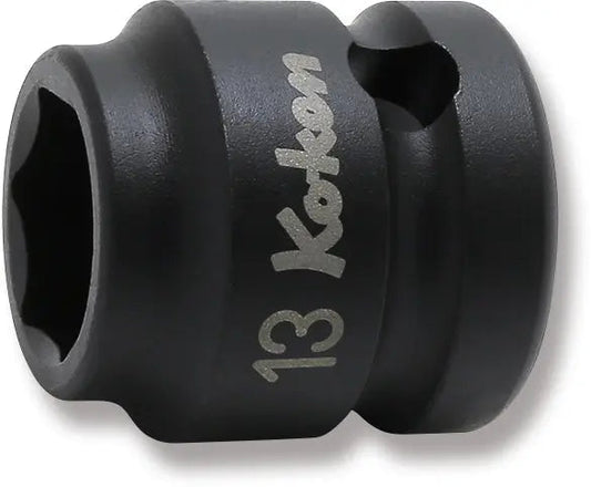 1/2 Sq. Dr. Socket 13mm 6 point Length 25mm Thin walled