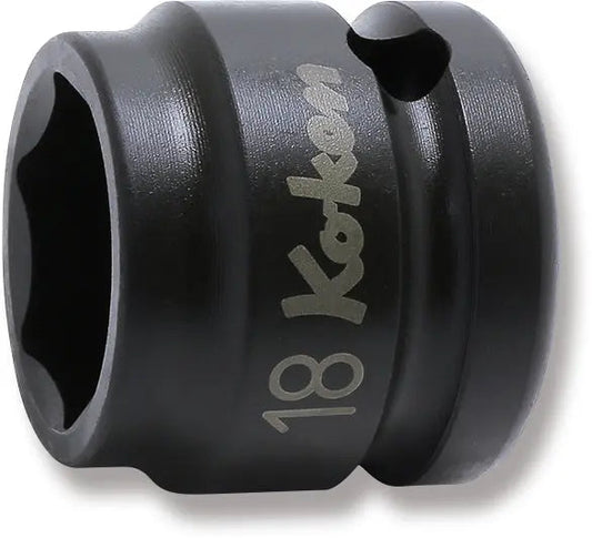 1/2 Sq. Dr. Socket 18mm 6 point Length 26mm Thin walled