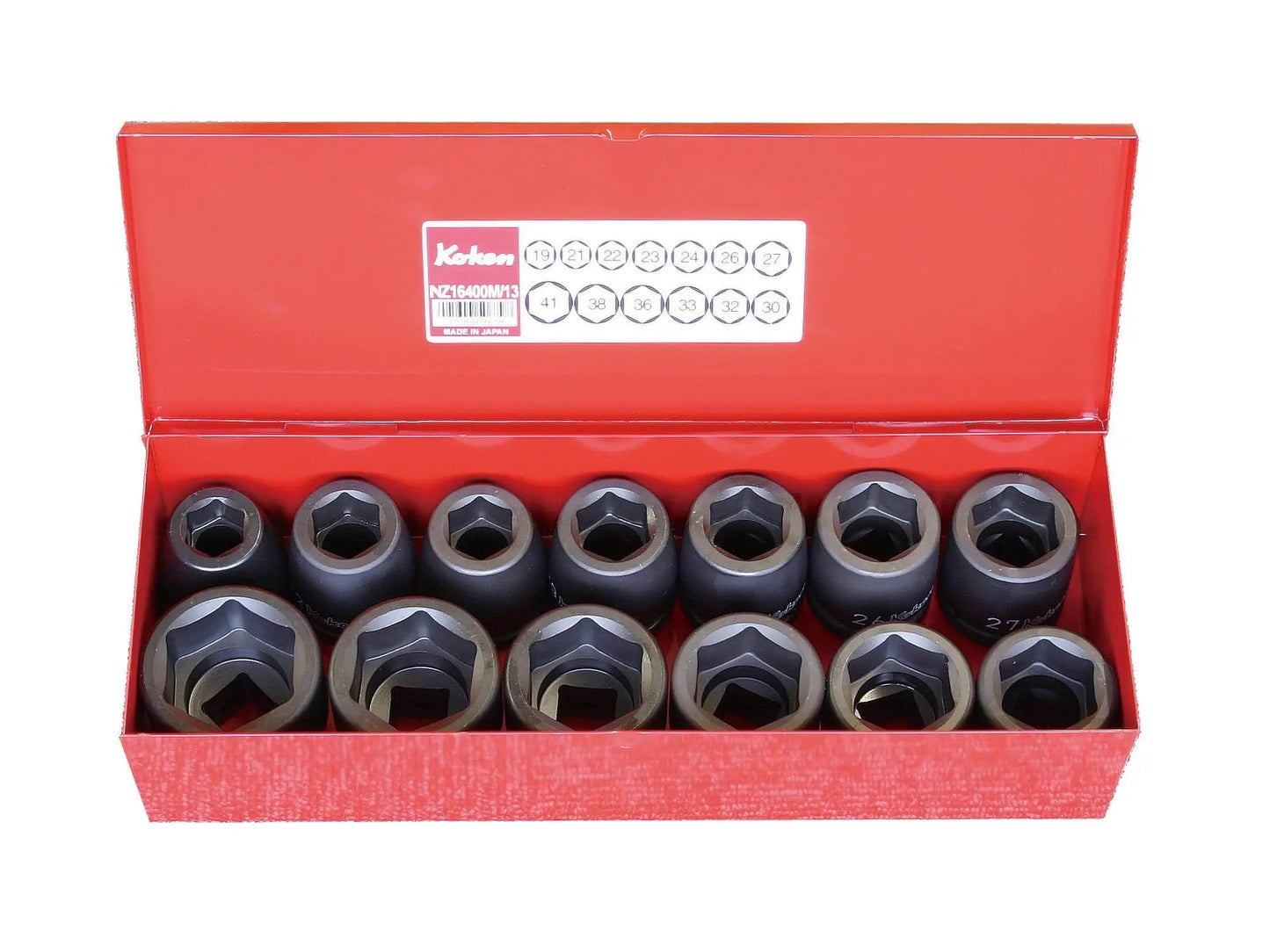 3/4 Sq. Dr. Socket Set 19-41mm 6 point 13 pieces