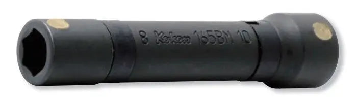 1/4 Hex Dr. Double Ended Socket 10 x 14mm 6 point Length 100mm side Magnet