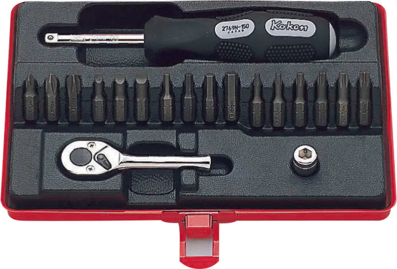 1/4 Sq. Dr. Bit Set 19 pieces