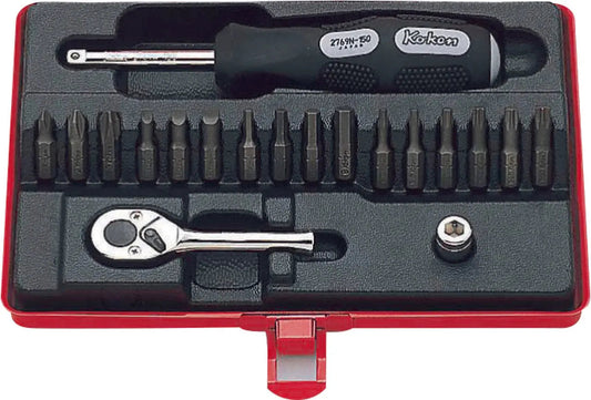 1/4 Sq. Dr. Bit Set 19 pieces
