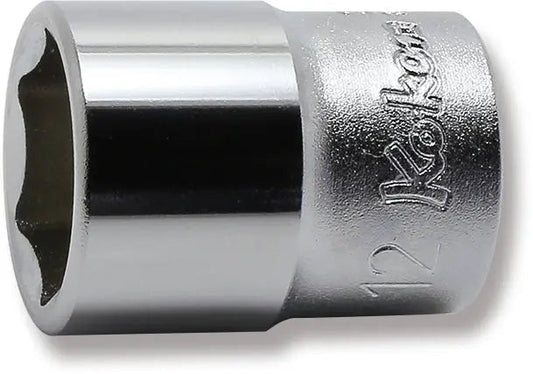 1/4 Sq. Dr. Socket 12mm 6 point Length 22mm