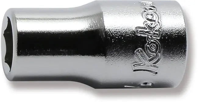 1/4 Sq. Dr. Socket 6mm 6 point Length 22mm