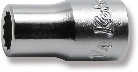 1/4 Sq. Dr. Socket 1/4 12 point Length 22mm