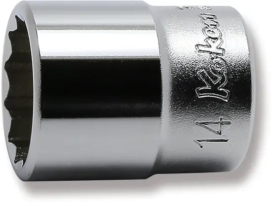 1/4 Sq. Dr. Socket 14mm 12 point Length 24mm