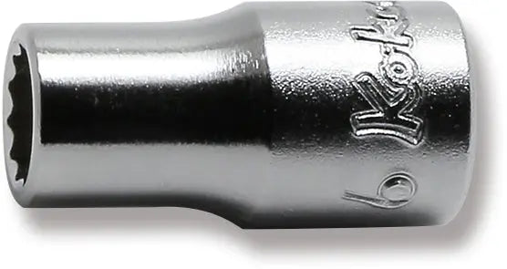 1/4 Sq. Dr. Socket 6mm 12 point Length 22mm