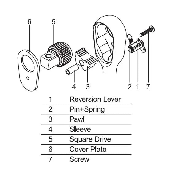 Renewal Kit for Ratchet Handle 2726Z 36teeth