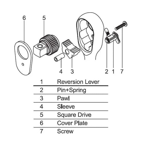 Renewal Kit for Ratchet Handle 2726Z 36teeth