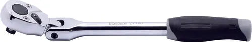 1/4 Sq. Dr. Ratchet Handle 20 teeth Length 161mm Flexible Head Plastic Handle