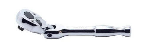1/4 Sq. Dr. Ratchet Handle 20 teeth Short Length 116mm Flexible Head Polished Handle