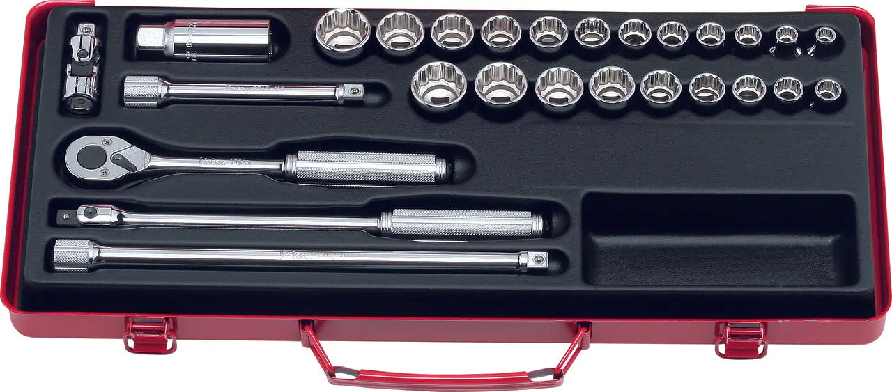 3/8 Sq. Dr. Socket Set 12 point 27 pieces