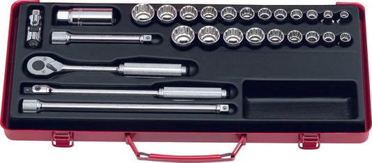 3/8 Sq. Dr. Socket Set 12 point 27 pieces